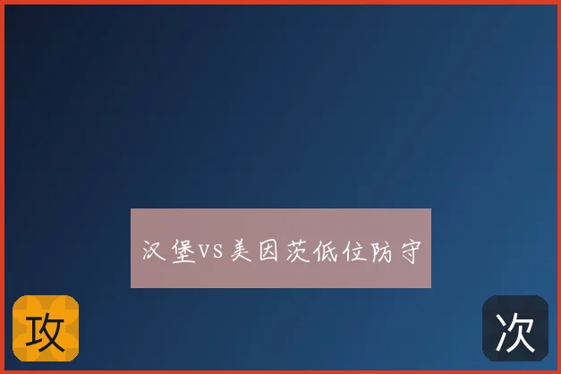 汉堡vs美因茨低位防守